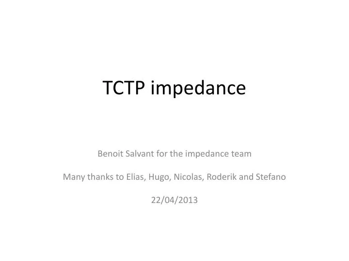 tctp impedance n.