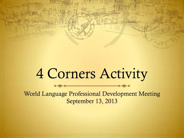 4 corners activity n.
