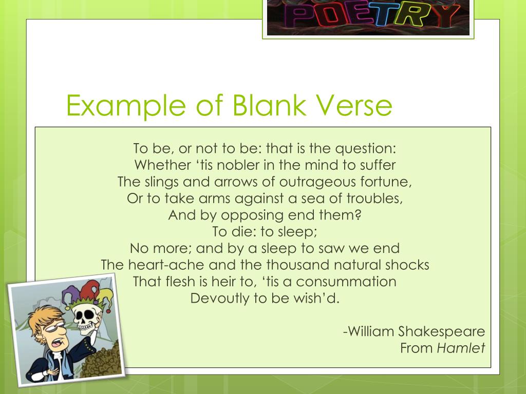 Blank Verse Examples