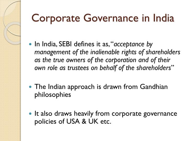 PPT - CORPORATE GOVERNANCE PowerPoint Presentation - ID:1887700