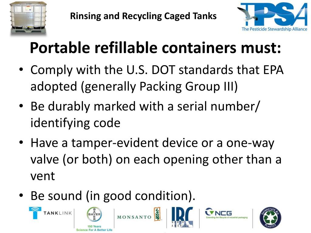 PPT - Caged Tanks for Pesticides: Terminology, EPA Regulations and ...