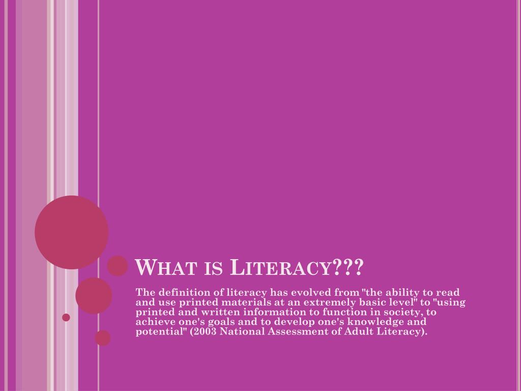 literacy and education ppt