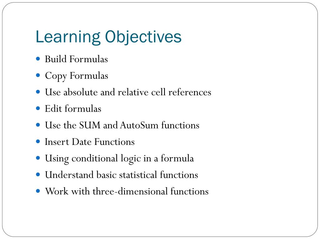 PPT - Working with Formulas and Functions PowerPoint Presentation, free ...