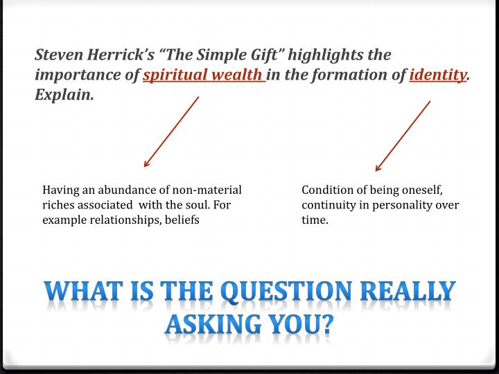 The simple gift essay