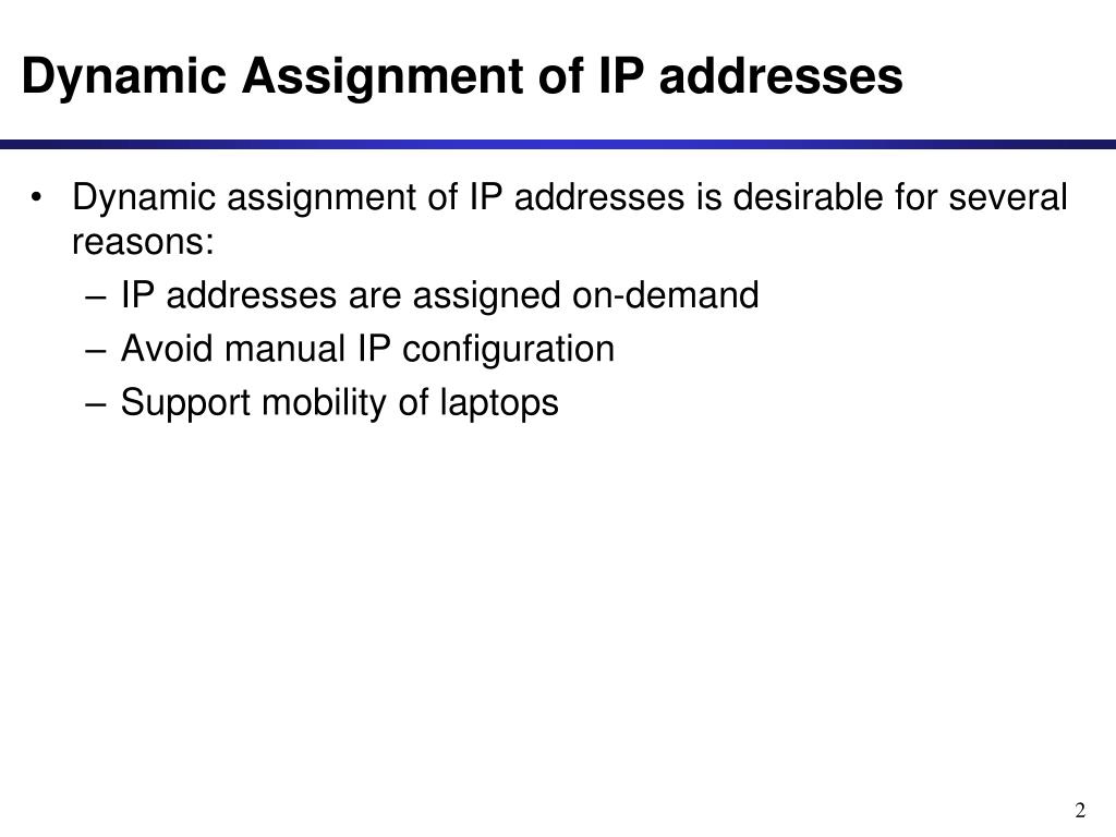 dhcp dynamic assignment