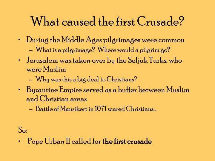 Causes Of The Crusades Tablon