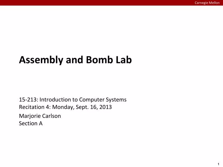 Ppt assembly and bomb lab powerpoint presentation free download id 1890494
