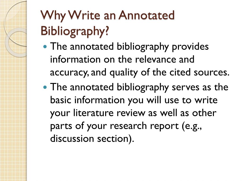 bibliography writing ppt