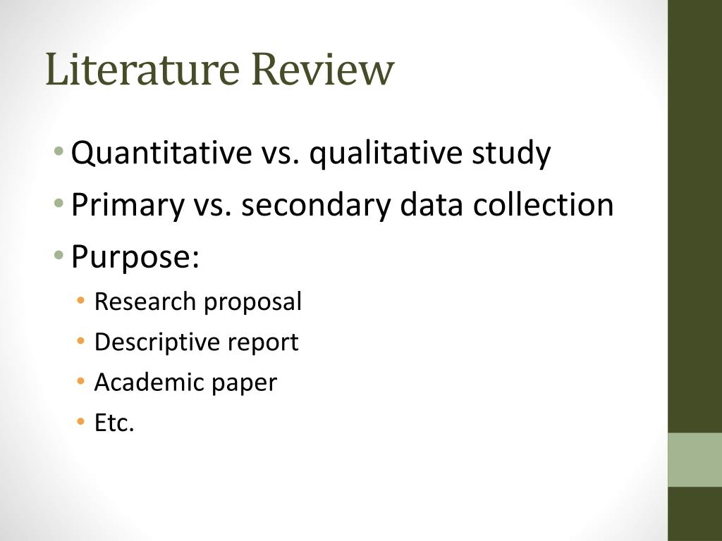 literature review qualitative research method
