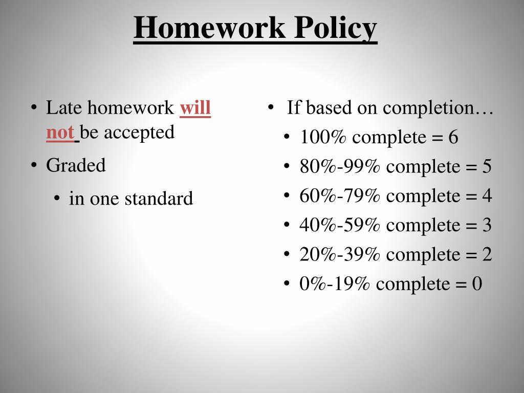 homework policy definition