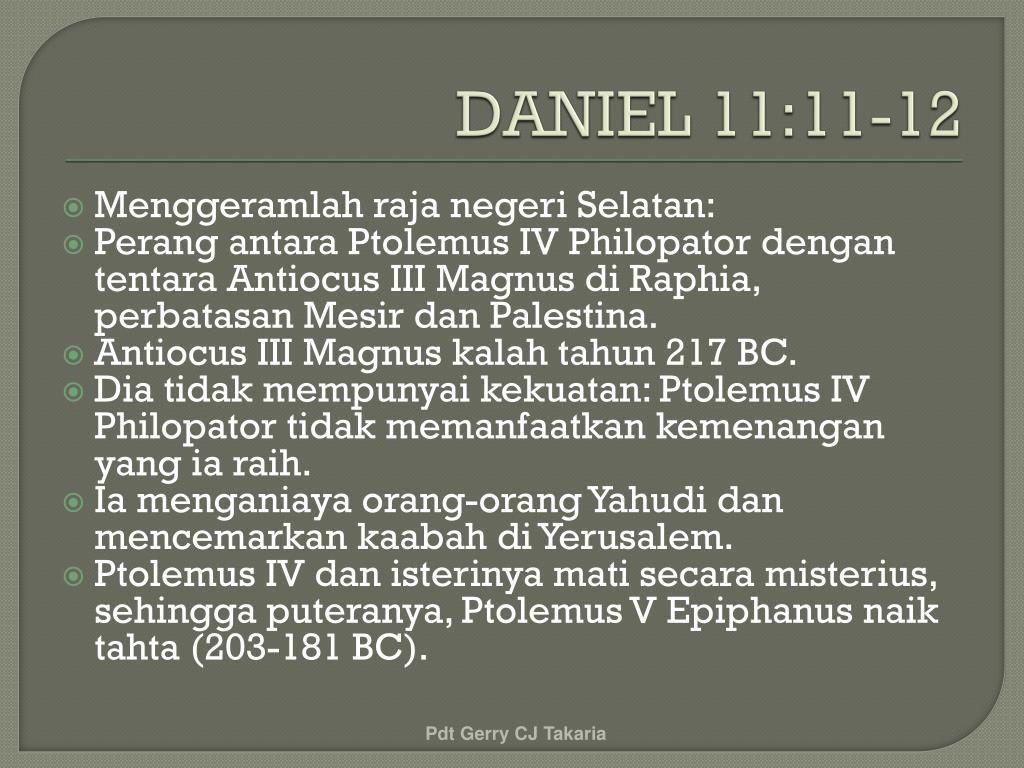 Ppt Daniel 11 Powerpoint Presentation Free Download