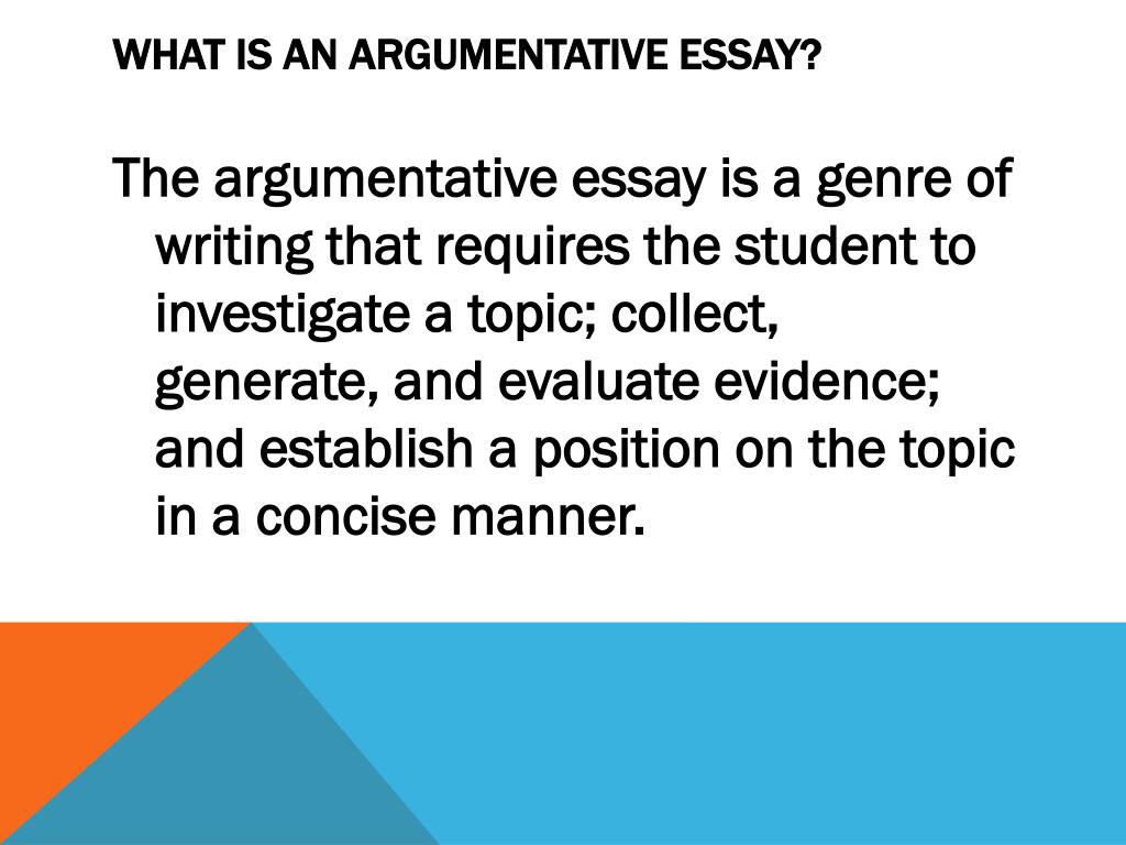 what is argumentative essay