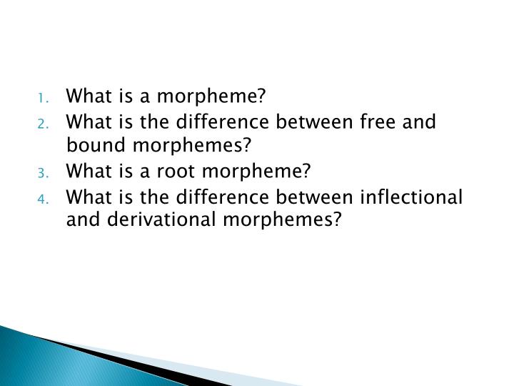 free and bound morpheme free and bound morpheme