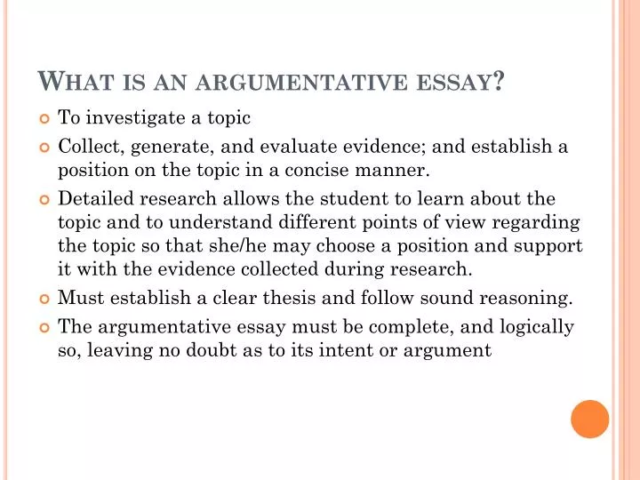 writing an argumentative essay powerpoint