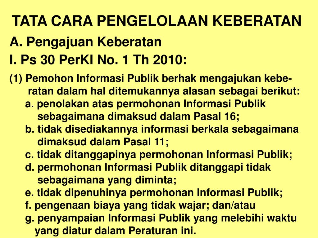 PPT - T ATA CARA PENGELOLAAN KEBERATAN DAN TATA CARA 