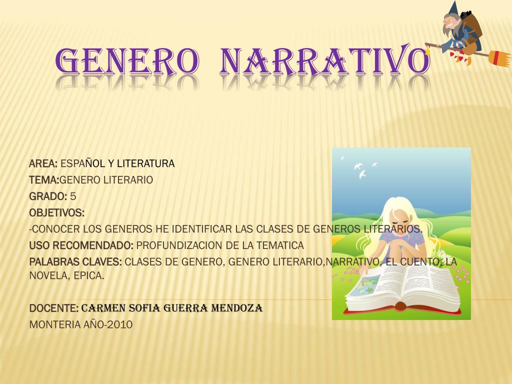 PPT - GENERO NARRATIVO PowerPoint Presentation, free download - ID:1892751