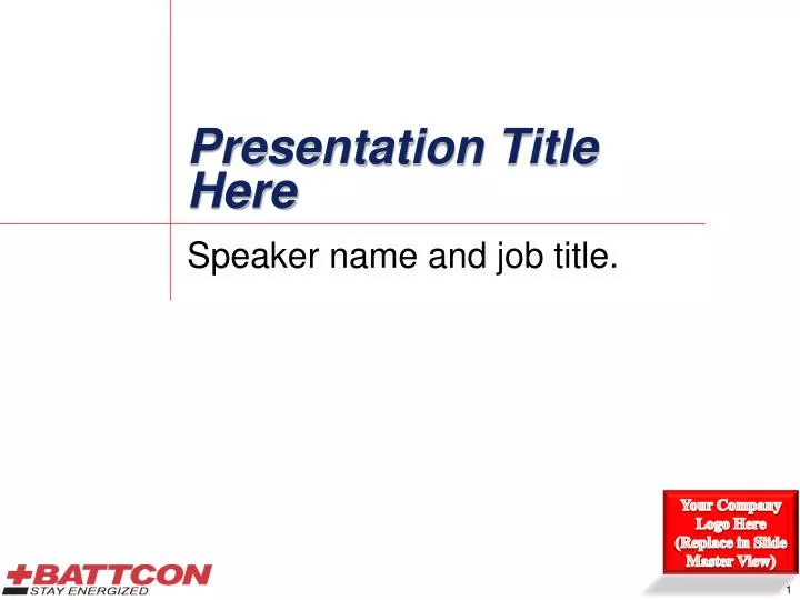 presentation title here n.
