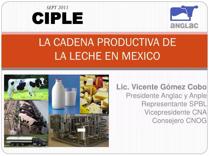 PPT - LA CADENA PRODUCTIVA DE LA LECHE EN MEXICO PowerPoint Presentation -  ID:1893082