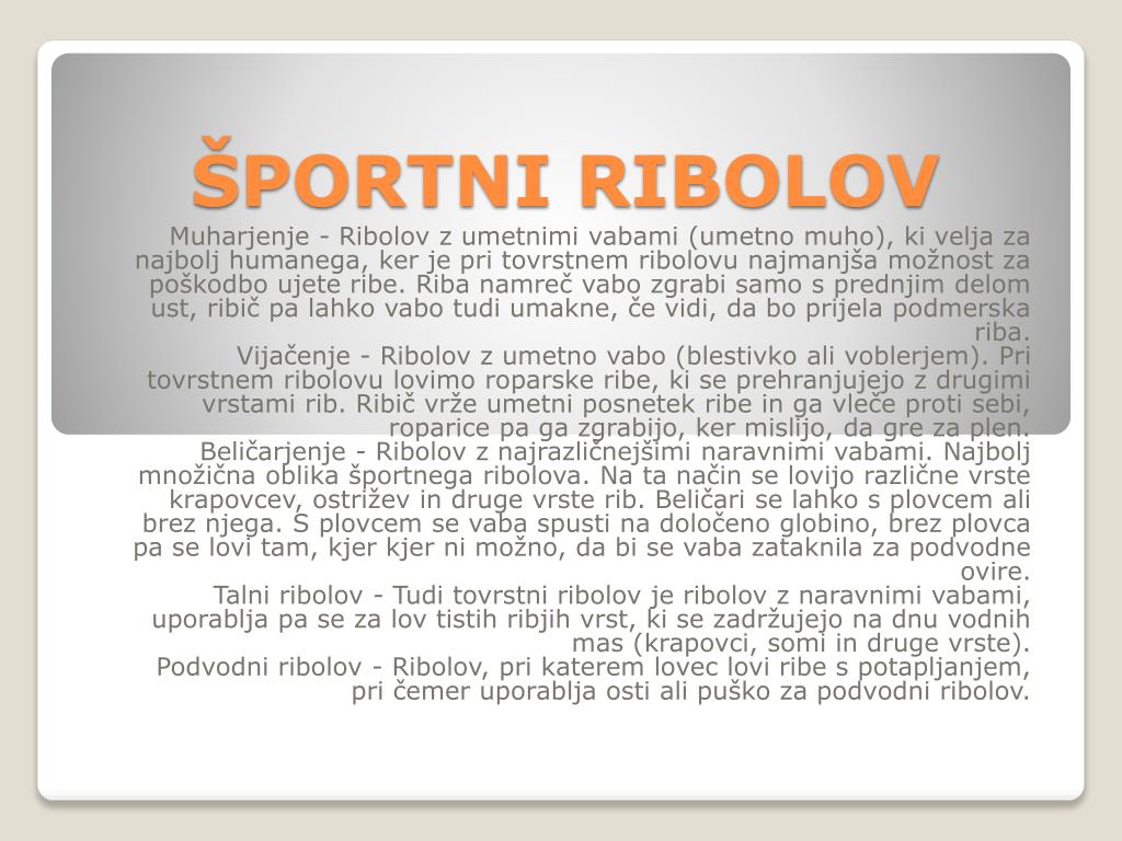 PPT - RIBOLOV PowerPoint Presentation, free download - ID:1893546