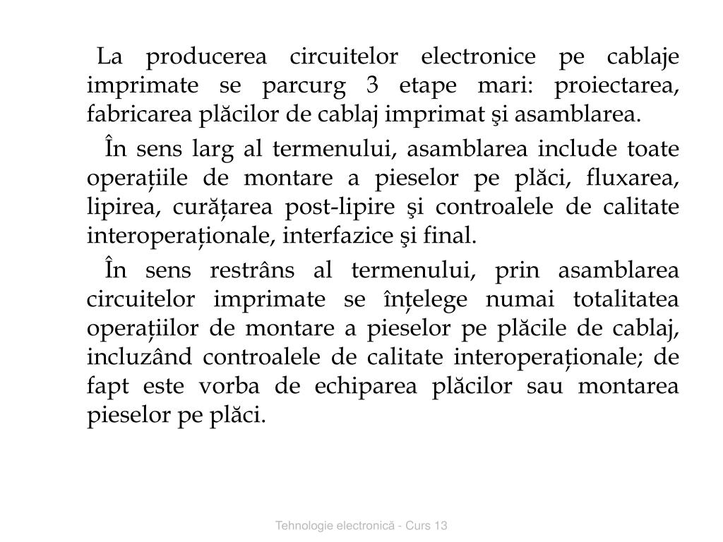 PPT - Tehnologia asamblării circuitelor imprimate PowerPoint Presentation -  ID:1894332