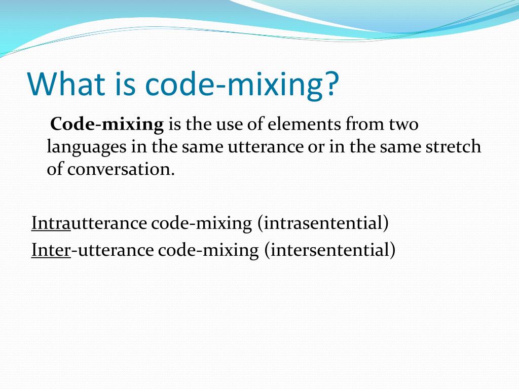 code mixing research paper