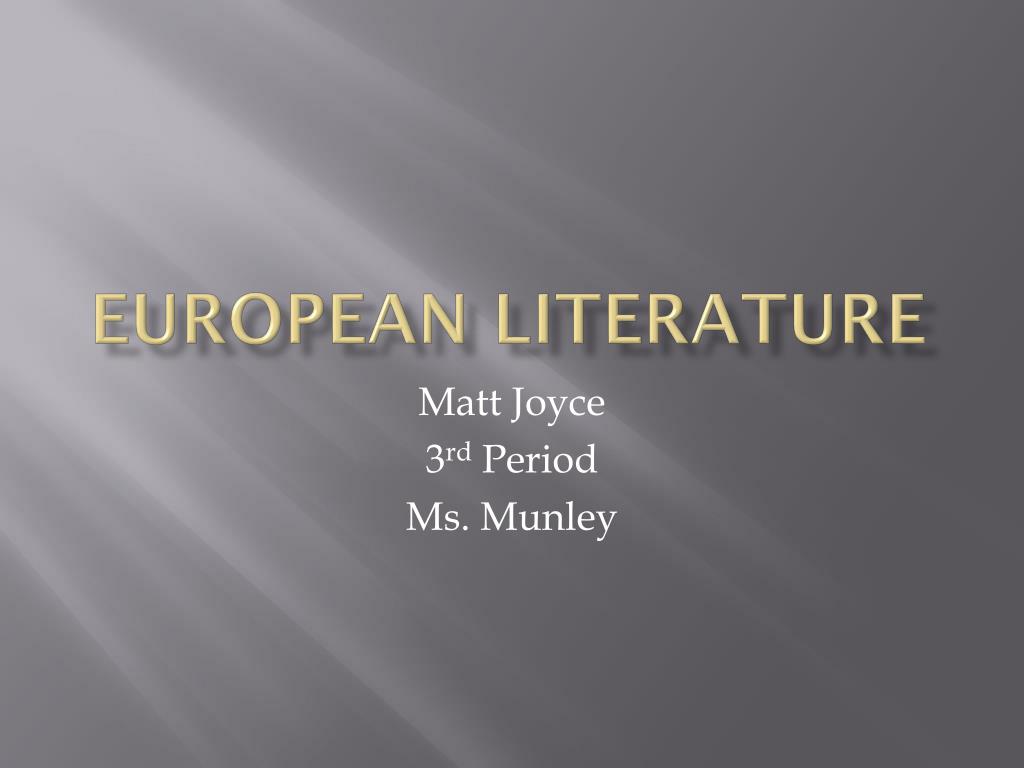 essay about european literature