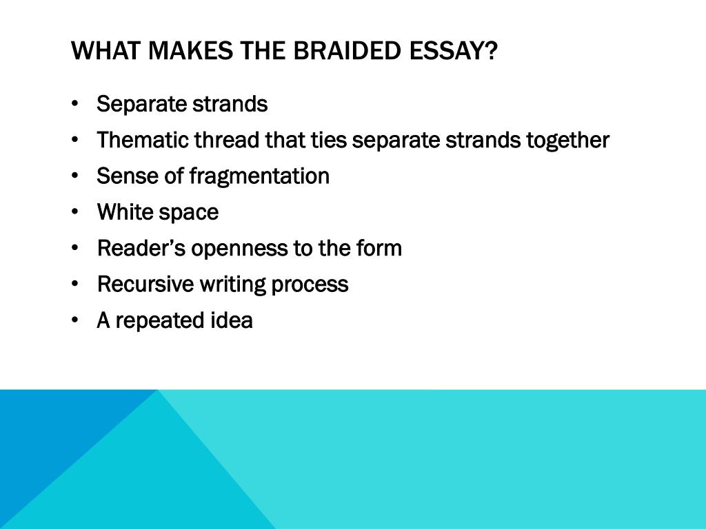 PPT - Connecting Braided Collaborative Essays with Young Adult