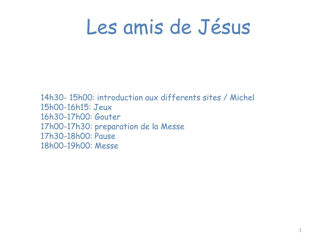 PPT Les amis de Jésus PowerPoint Presentation, free download ID1895814