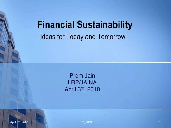 financial sustainability n.