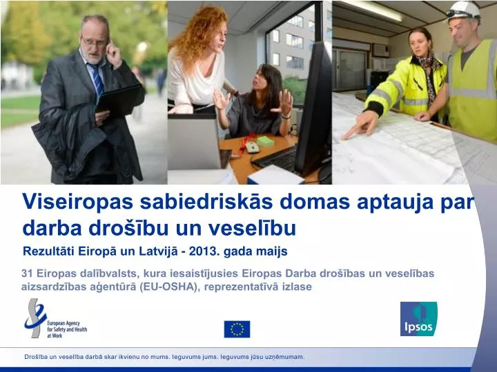 PPT - Viseiropas sabiedriskās domas aptauja par darba drošību un veselību  PowerPoint Presentation - ID:1896299