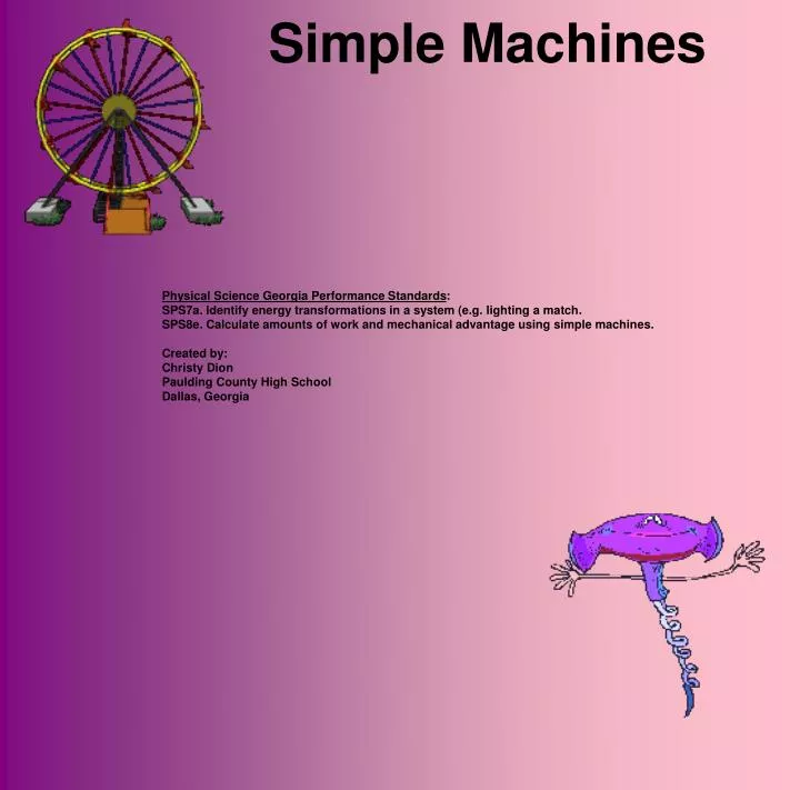 powerpoint presentation about simple machines