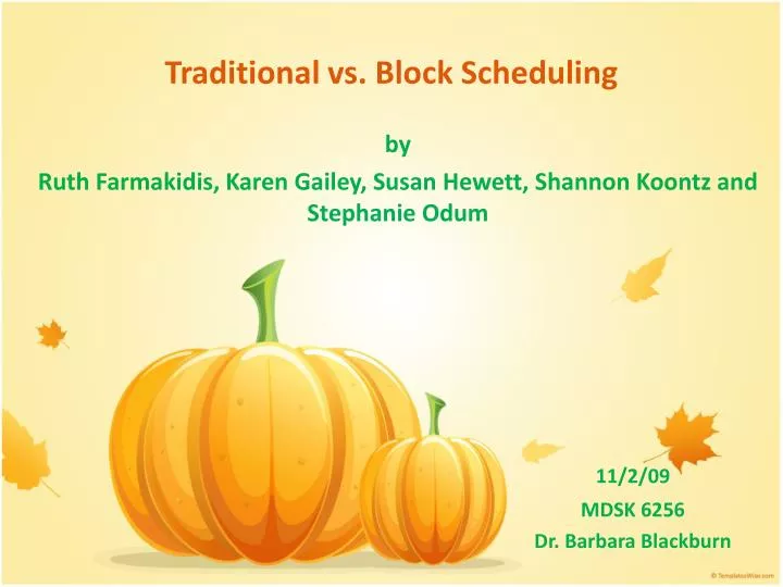 PPT - Traditional Vs. Block Scheduling PowerPoint Presentation, Free ...