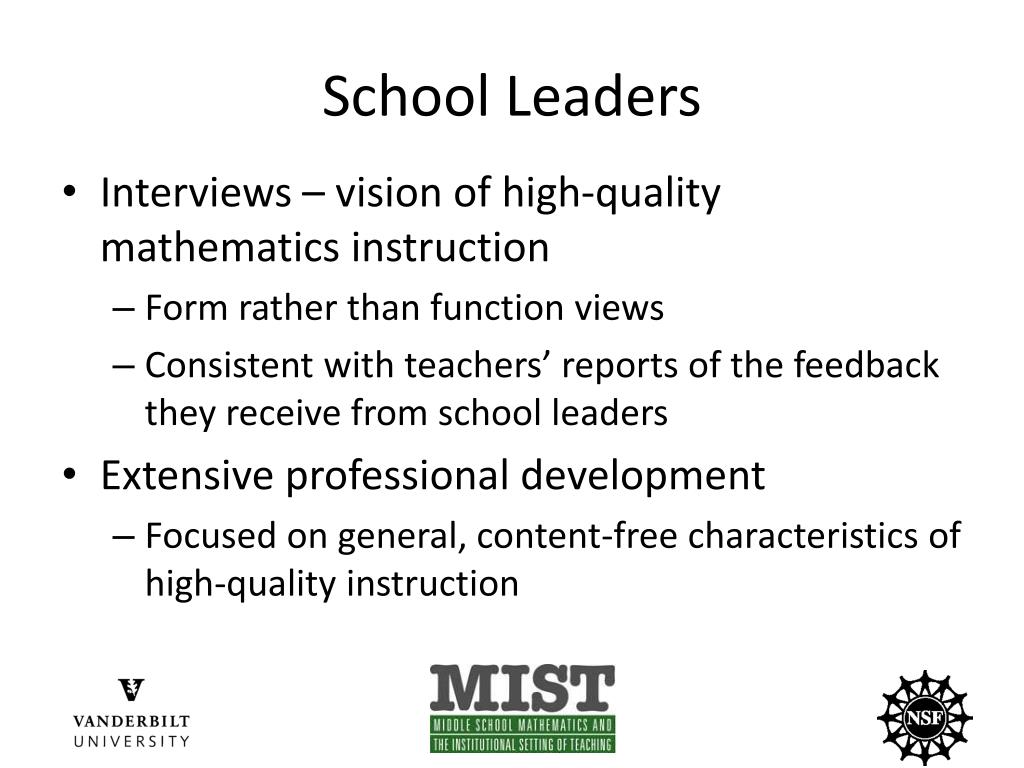 PPT - Designing Schools and Districts to Support Mathematics Teachers ...