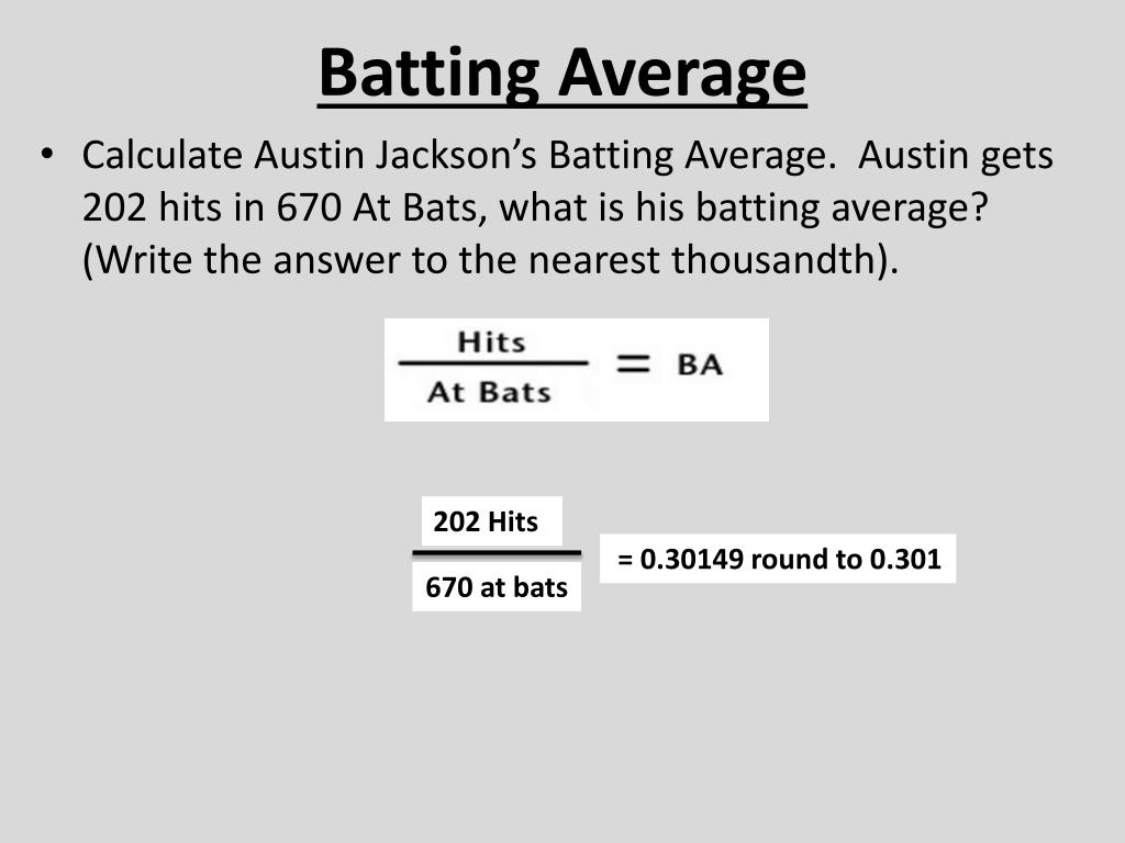 PPT - Calculating Baseball Stats PowerPoint Presentation, free download -  ID:1897655
