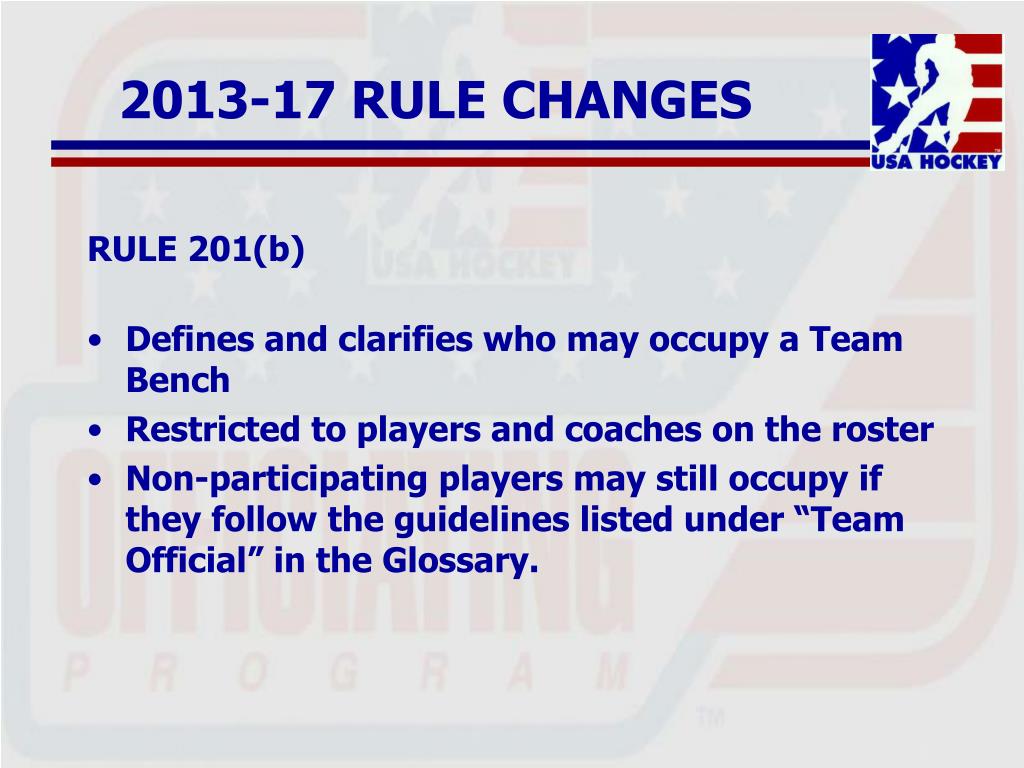PPT - 2013-17 Playing Rule Changes Youth, Girls, Adult, & High School ...