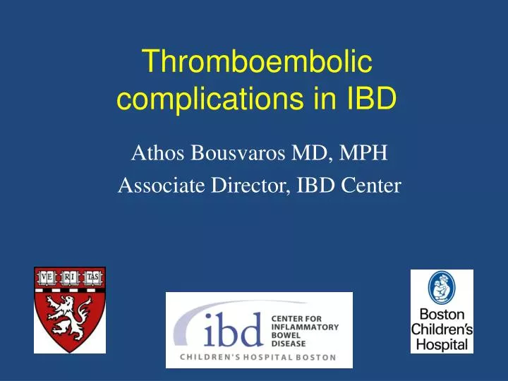 thromboembolic complications in ibd n.