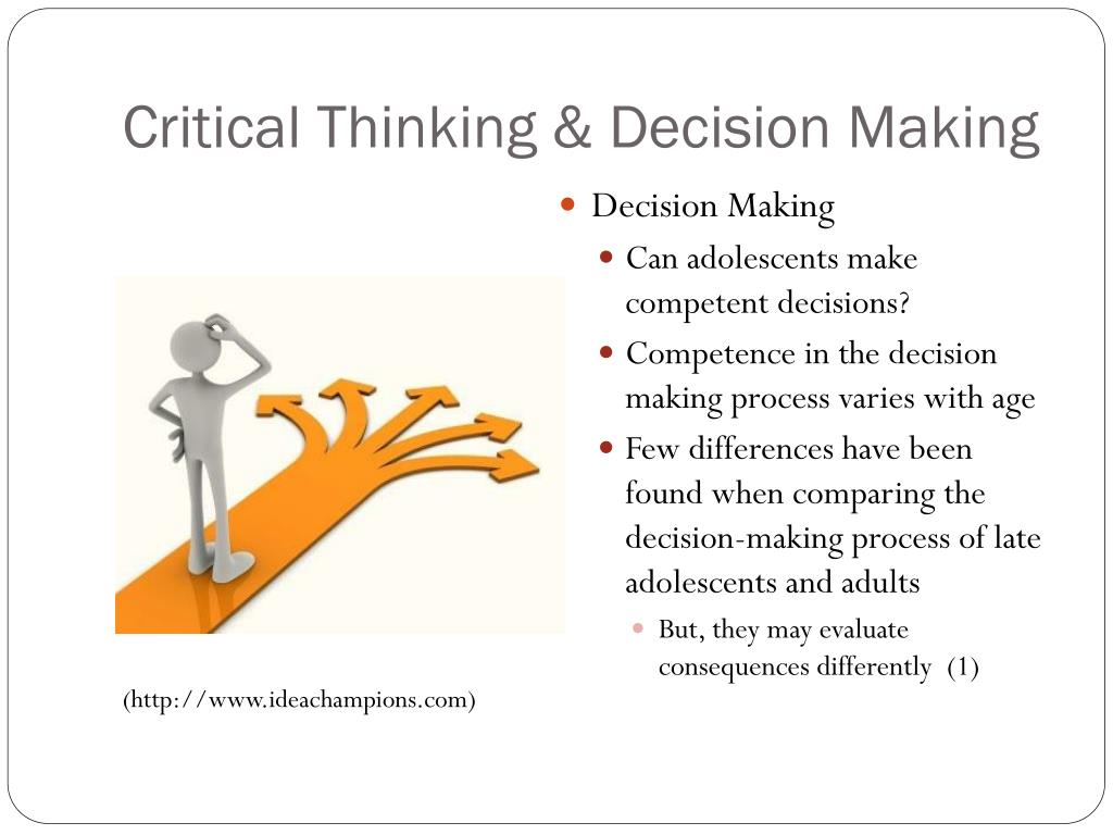 is critical thinking the same as decision making