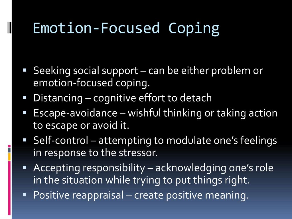 emotion focused coping emotion focused coping