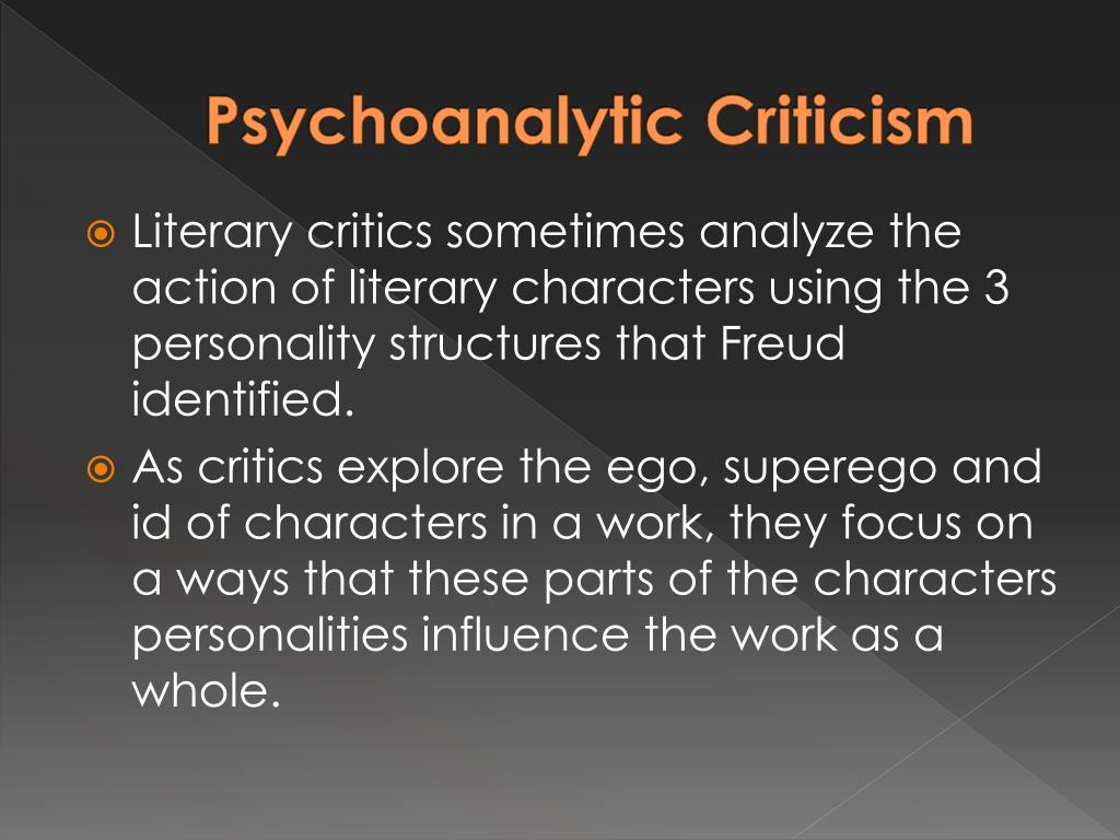 how to write a psychoanalytic literary criticism paper