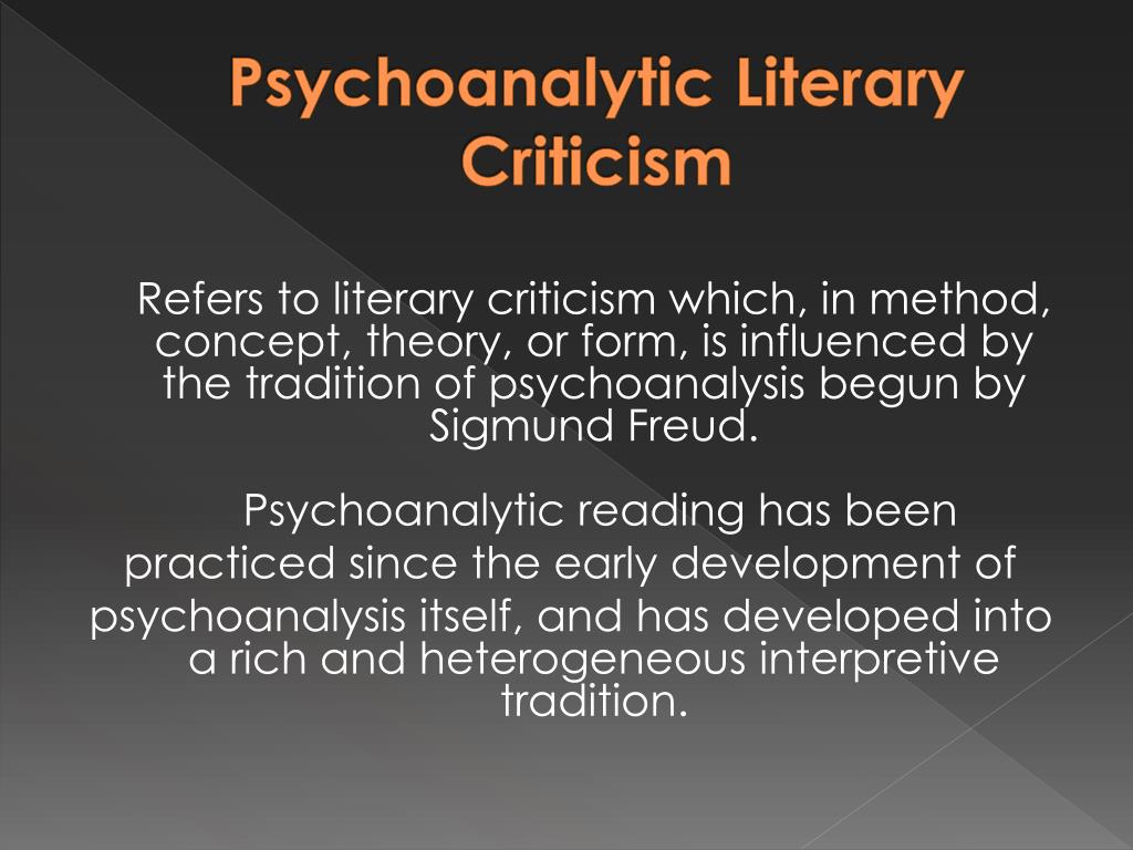 literary essay psychoanalytic criticism