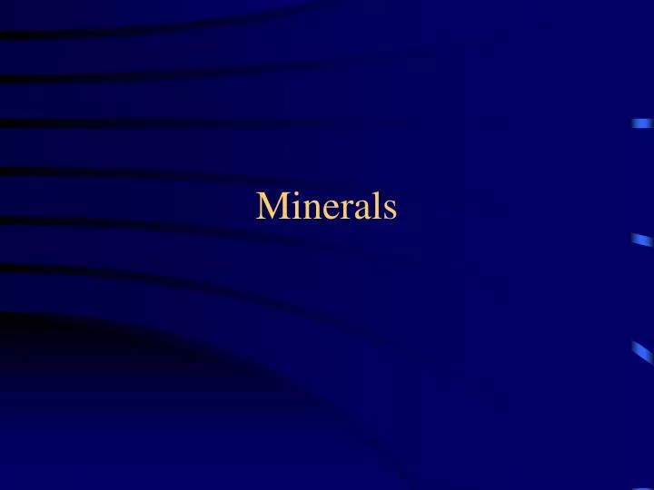 minerals n.
