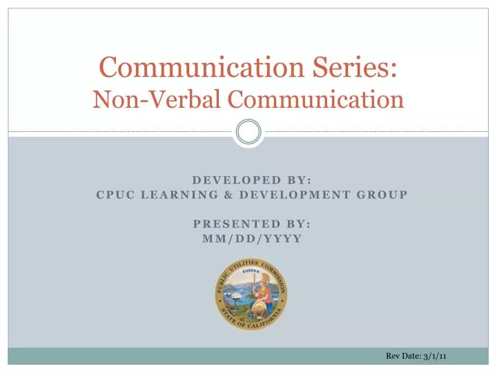 Non Verbal Communication Pptpptx Nonverbal PPT Non Verbal