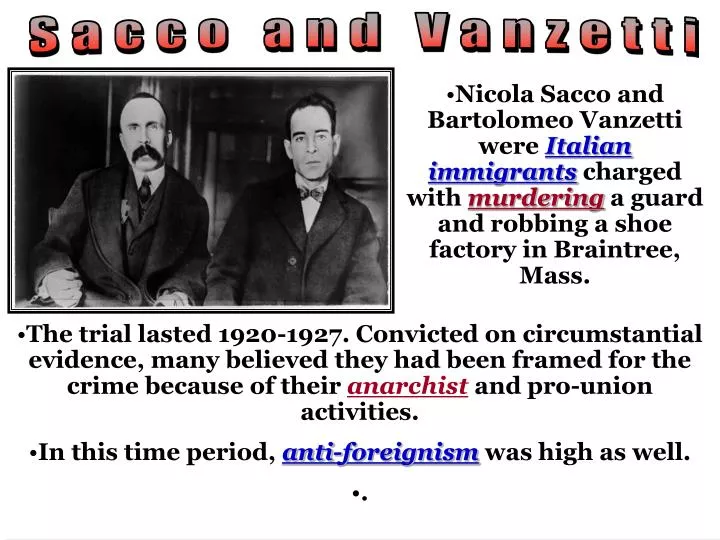 sacco and vanzetti essay sacco and vanzetti essay