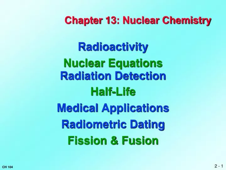 chapter 13 nuclear chemistry n.