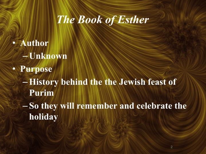 powerpoint presentation of book of esther
