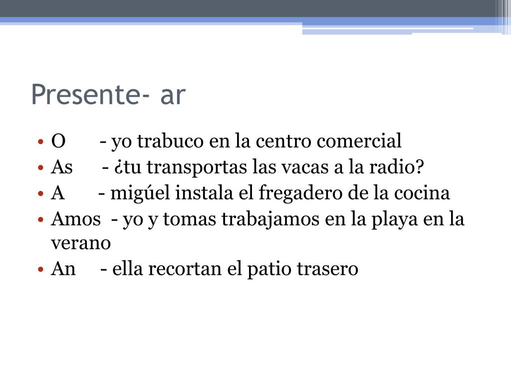 PPT - Los tiempos del presente y el pretérito PowerPoint Presentation ...