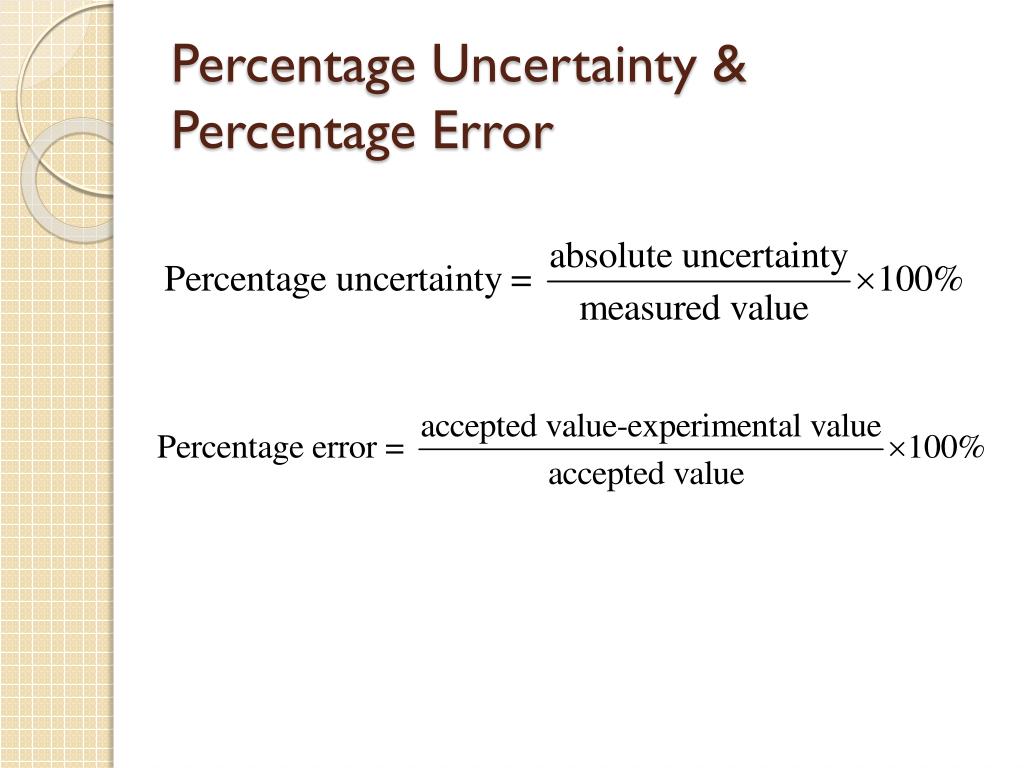 PPT - Uncertainty & Errors in Measurement PowerPoint Presentation, free download - ID:1901934