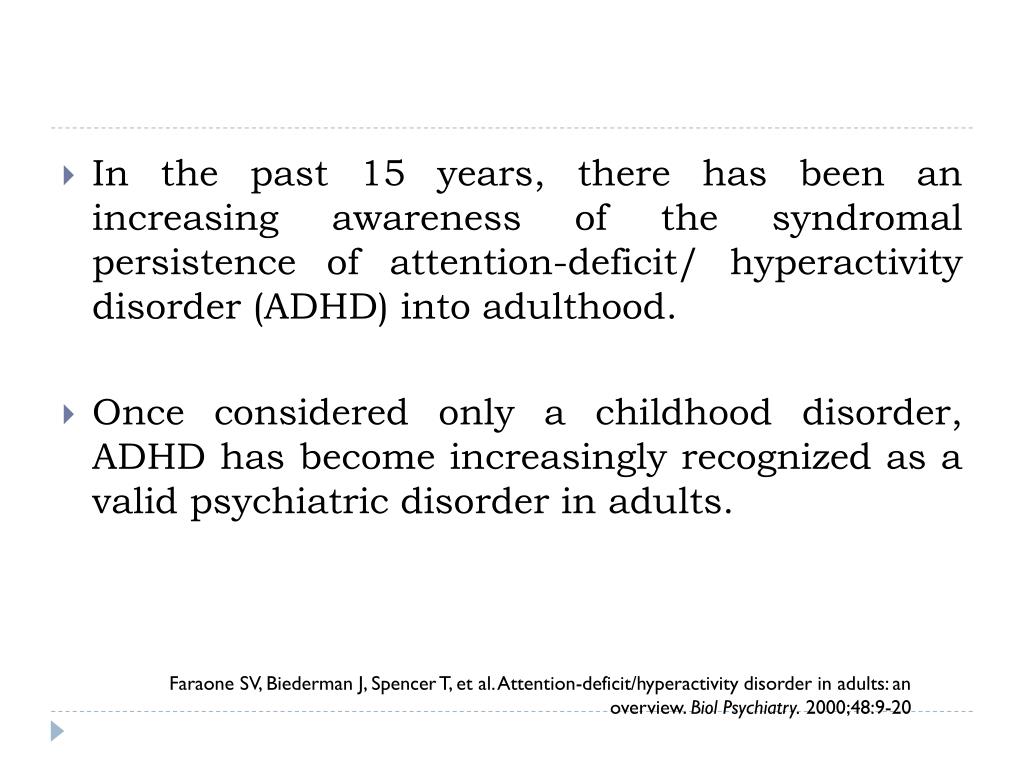PPT - Adult Attention Deficit Hyperactivity Disorder Adult ADHD/ADD ...