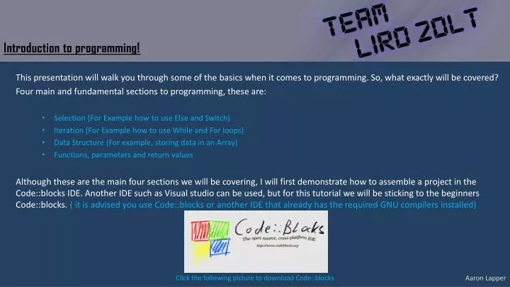PPT - Introduction to programming! PowerPoint Presentation, free ...