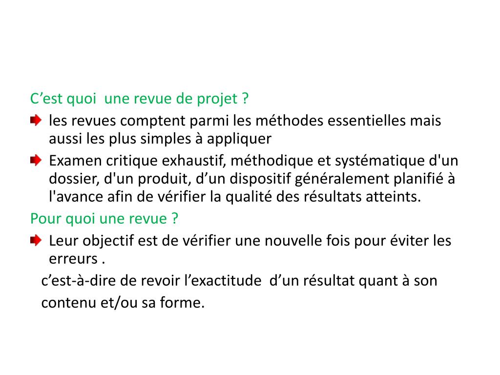 PPT - La revue de projet PowerPoint Presentation, free download - ID